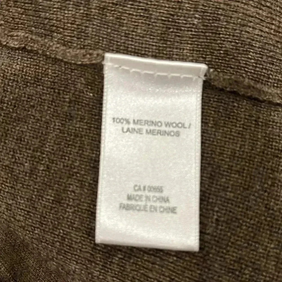 [M]Cassis Merino Wool Brown LS  Sweater Dress - Picture 8 of 8